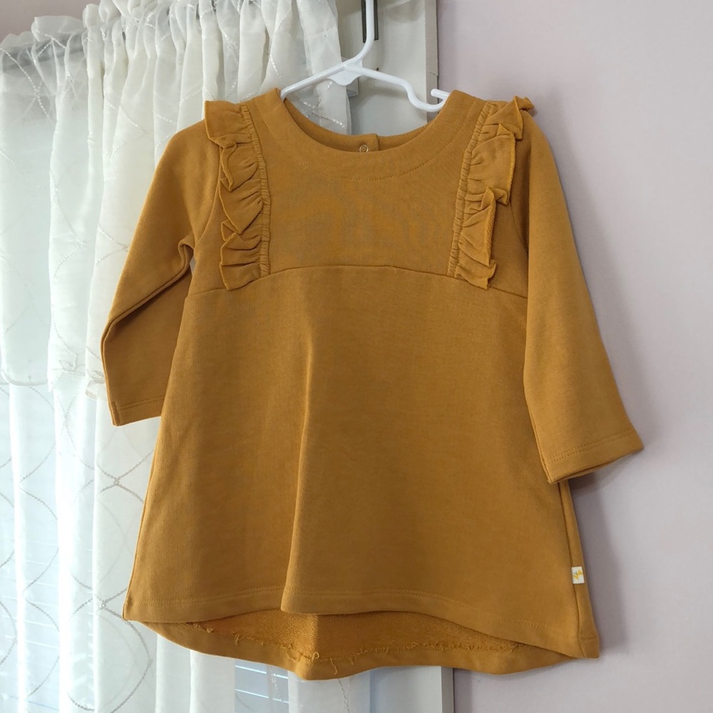 Hallmark baby sweatshirt dress 6-12m mustard fall